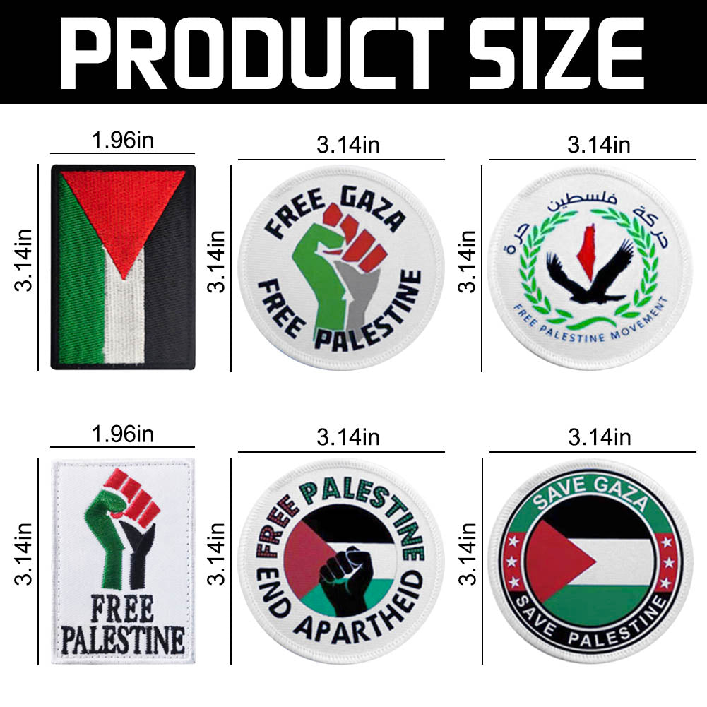 Palestine Flag Patch Embroidered Emblem Badges Free