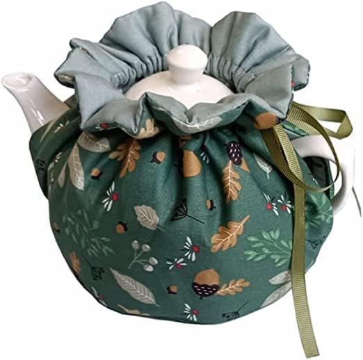 Kitchen Tea Cozy, Tea Pot Dust Cover, Cotton Tea Cosy Decorative Tea Pots Cozy with Insulation Pad for Housewife, Friend, Mom