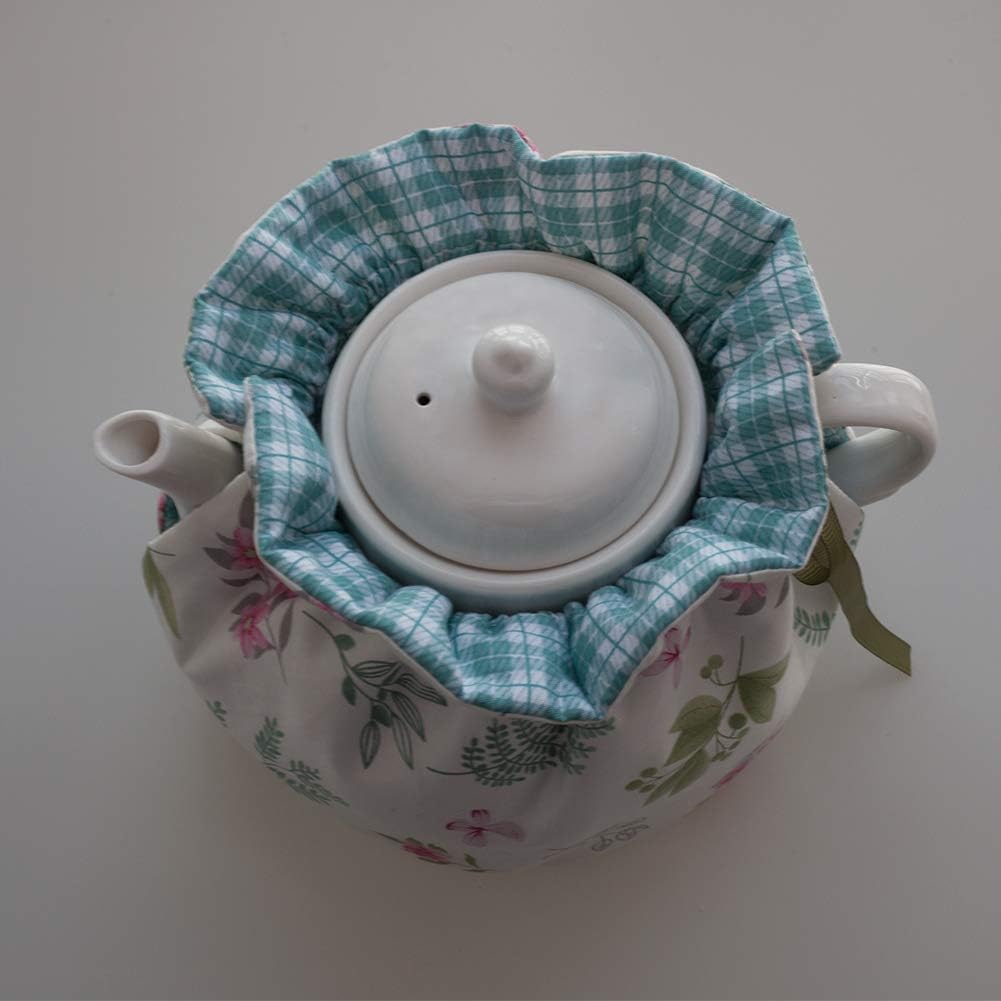 Kitchen Tea Cozy, Tea Pot Dust Cover, Cotton Tea Cosy Decorative Tea Pots Cozy with Insulation Pad for Housewife, Friend, Mom