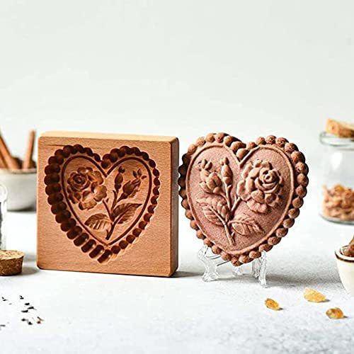 Carved Wooden Cookie Molds