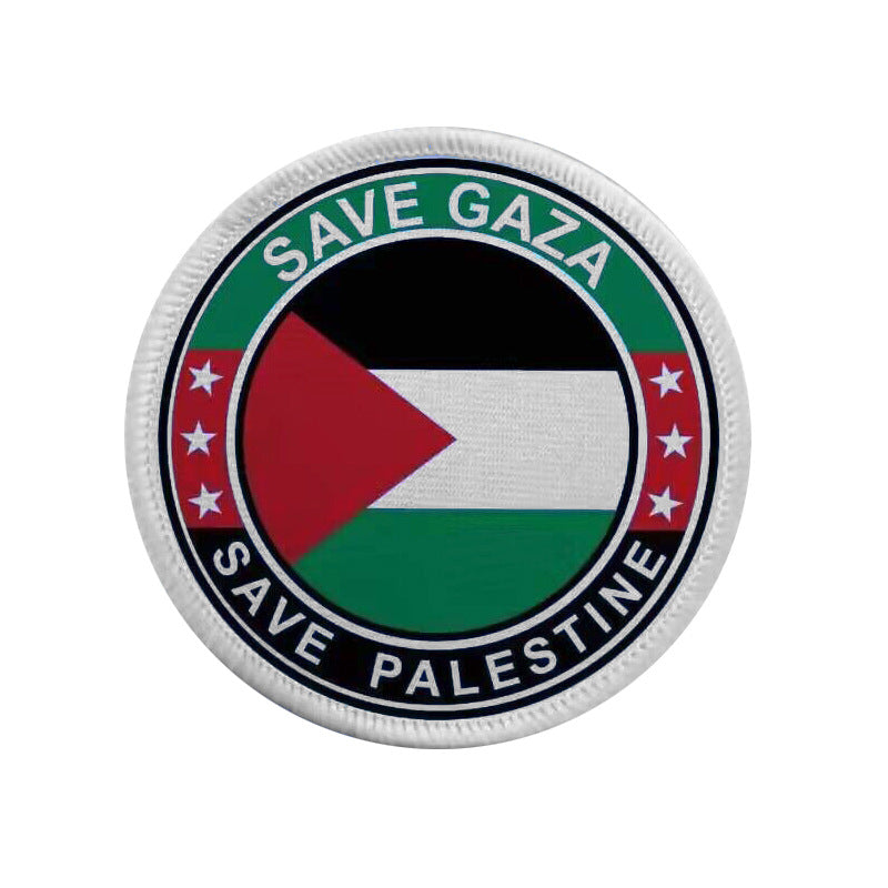 Palestine Flag Patch Embroidered Emblem Badges Free