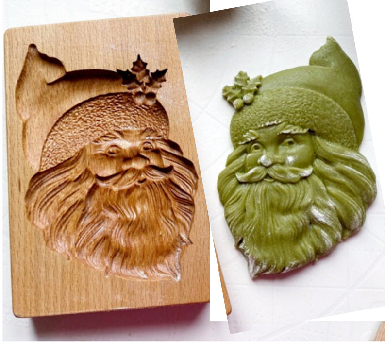 Carved Wooden Cookie Molds