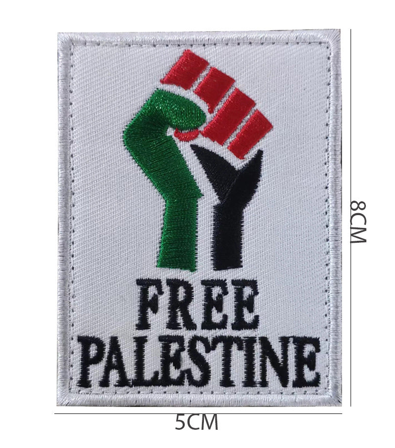 Palestine Flag Patch Embroidered Emblem Badges Free