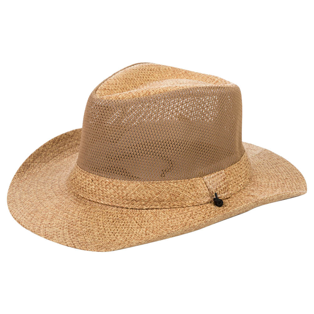 Unisex Wide Brim Straw Hat Fedora Beach Sun Hat UPF50+ Fishing Hats