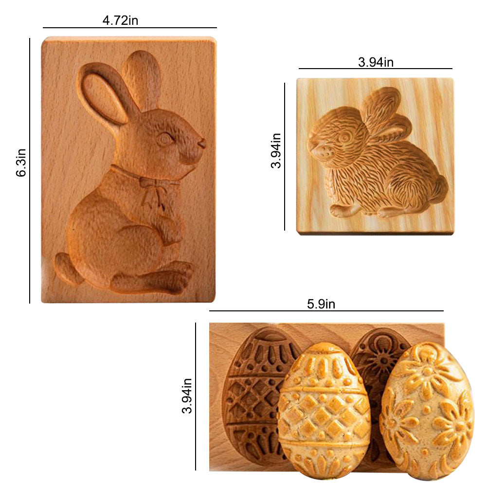 Carved Wooden Cookie Molds