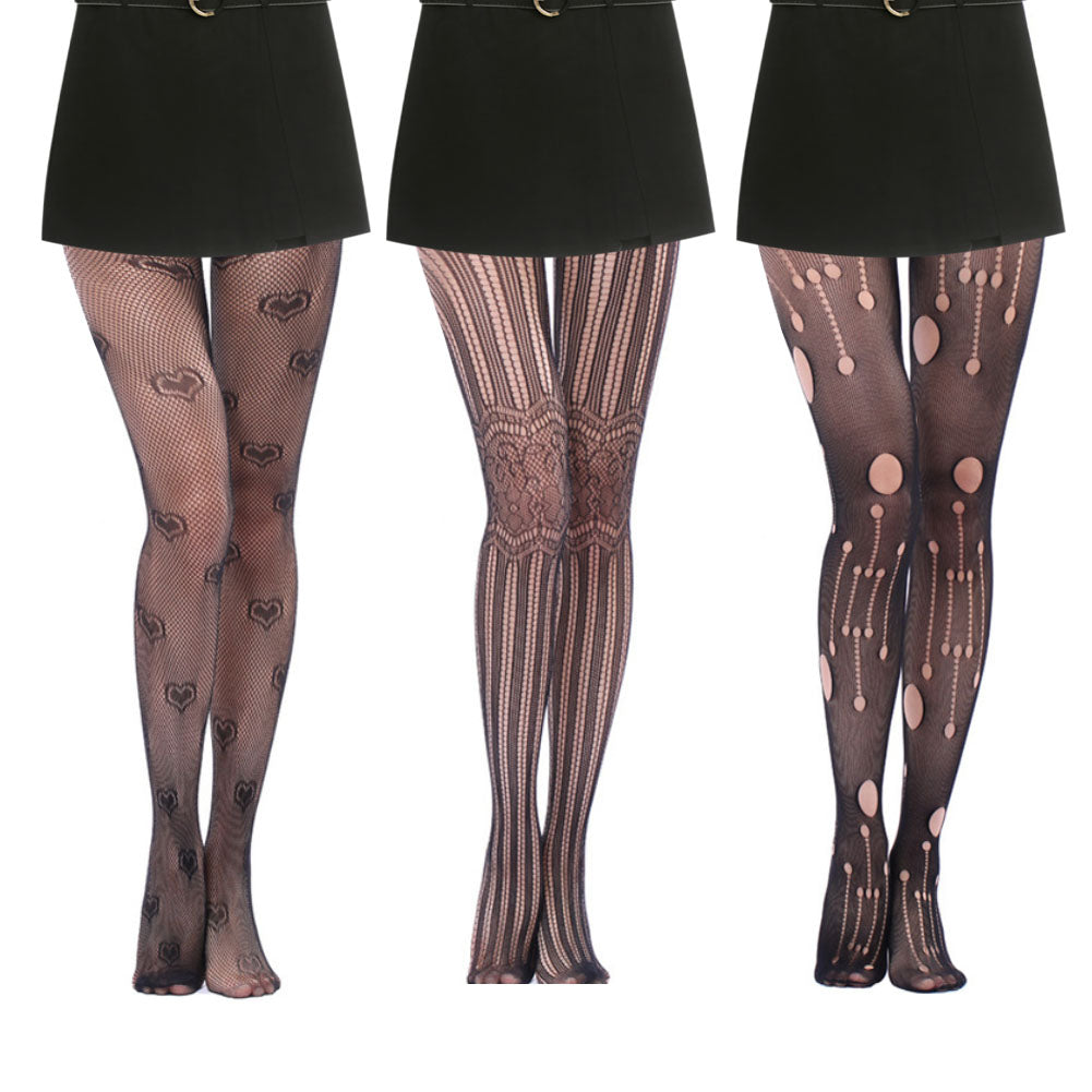 Women's Black Fishnet Tights   High Waist Mesh Pantyhose