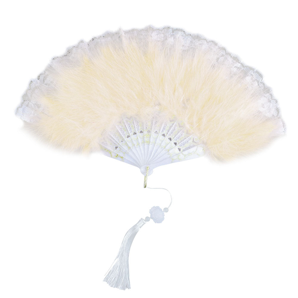 White Lace folding Hand Fan