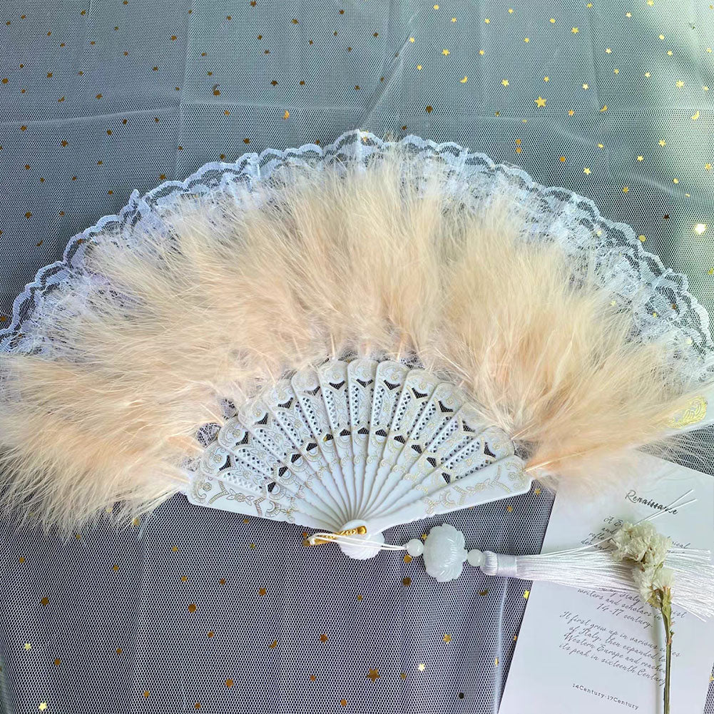 White Lace folding Hand Fan