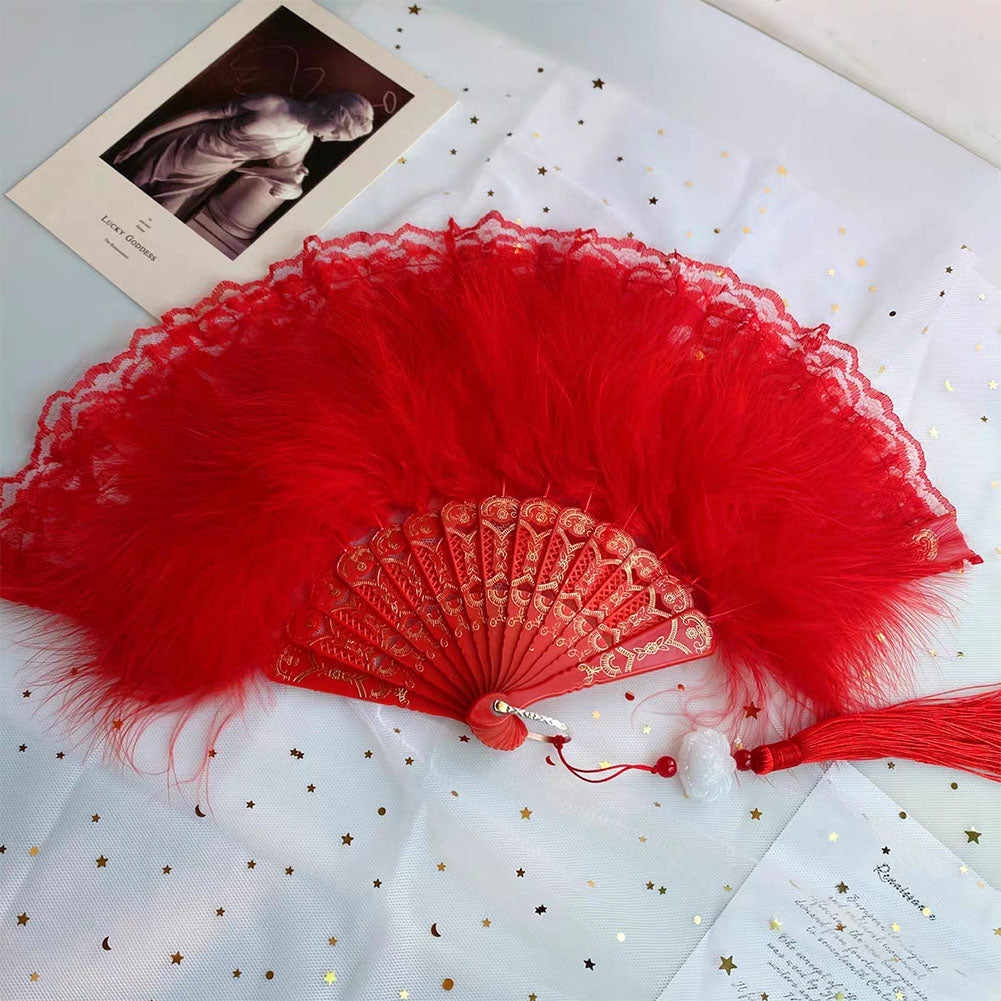 White Lace folding Hand Fan